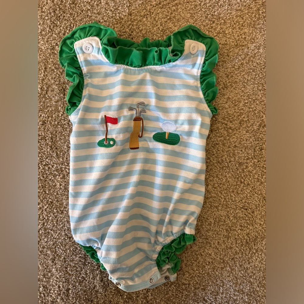 Golf romper toddler girls 12-18m